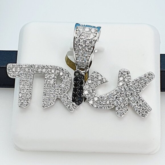 "925 Sterling Silver Cubic Zirconia TRICK Pendant, UU1P6A6008 - Picture 6 of 8